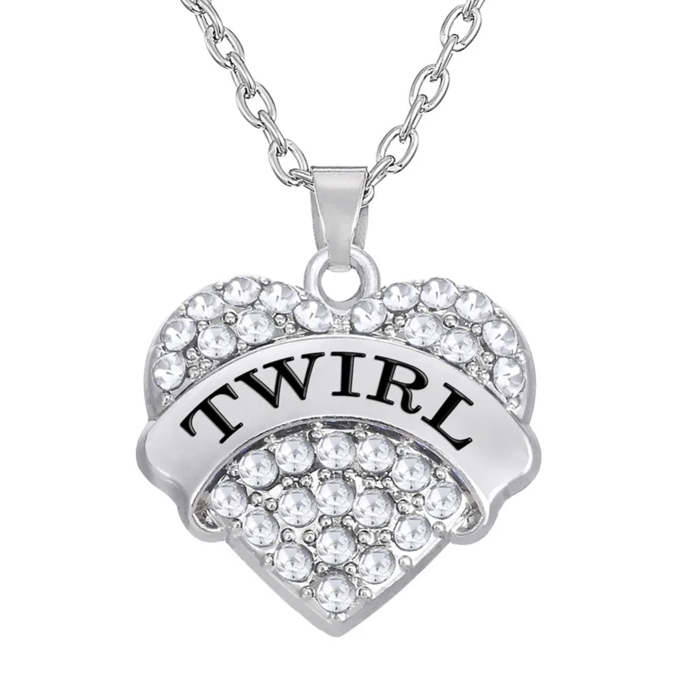 Buy my shape zinc alloy link chain twirl word on heart