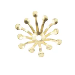 200 шт. металлический цветок шарик шапки для Аксессуары для ювелирных изделий 13 ММ золотого и серебряного