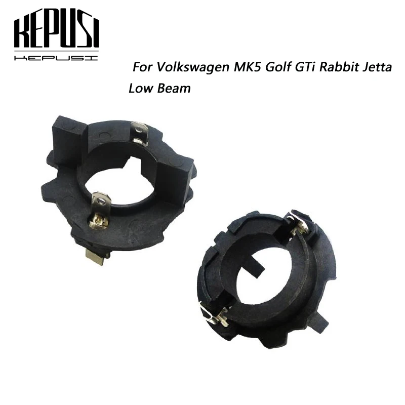 

2X H7 HID Xenon Bulbs Adapters HID Bulb Holder For Volkswagen MK5 Golf GTi Rabbit Jetta Low Beam HID Installation