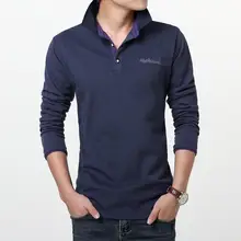 S-3XL, Мужская рубашка поло, мужская рубашка с длинным рукавом, однотонная, поло, высокое качество, мужские хлопковые рубашки, популярные, повседневные, хлопок, плюс размер
