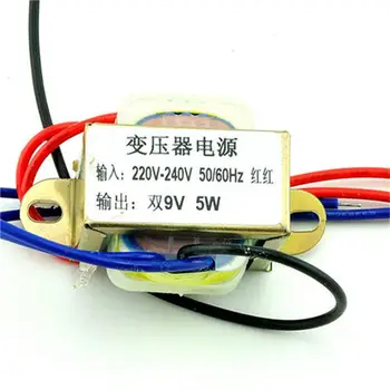 

fast shipping two 9V output voltage 5V power transformer AC220-240V input 2X9V 5W 50Hz POWER TRANSFORMER ,5pcs/lot