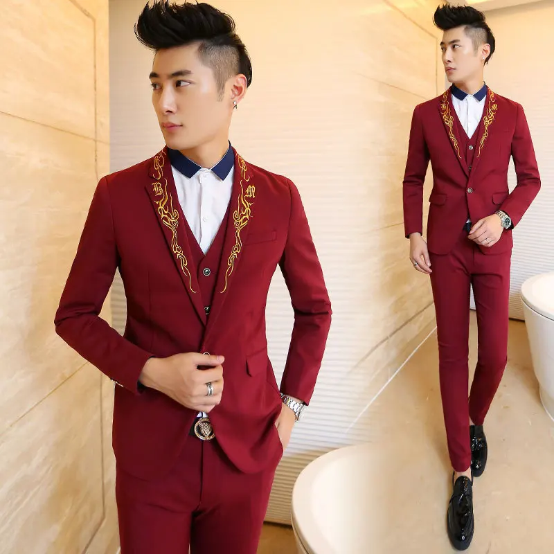 2014-New-Winter-Wine-Red-Mens-Vintage-Dress-Blazer-Gold-Embroidered-Slim-Fit-Royal-Dress-Suit