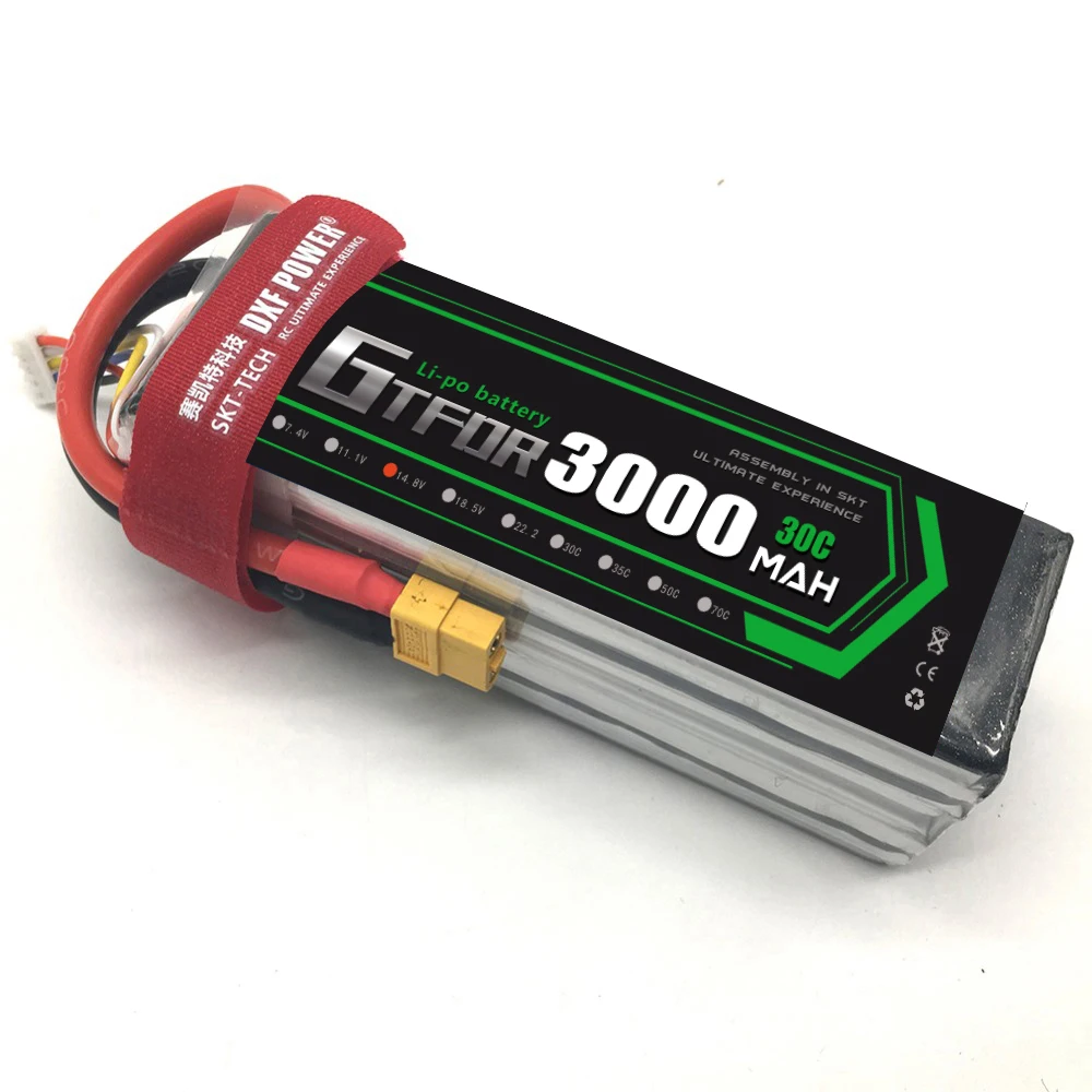GTFDR аккумулятор Lipo 4S 14 8 в 3000 мАч 30C для игрушек с дистанционным управлением