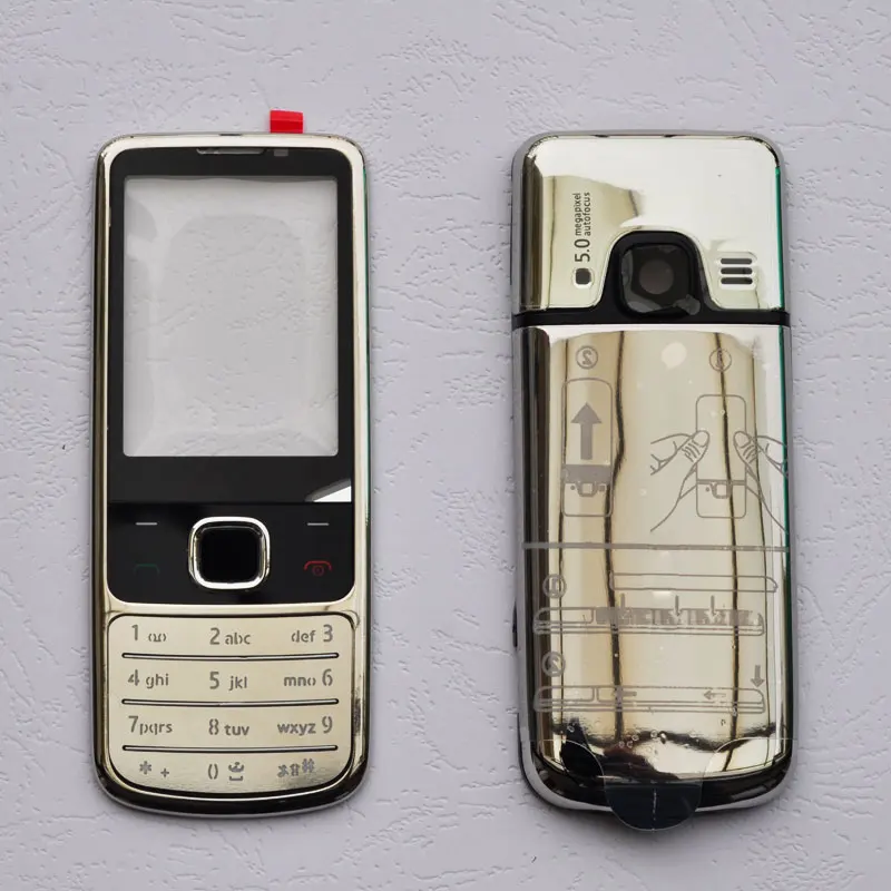 ZUGZUC для Nokia 6700 6700C английский/клавиатура с русским шрифтом полный металлический корпус для ремонта мобильного телефона