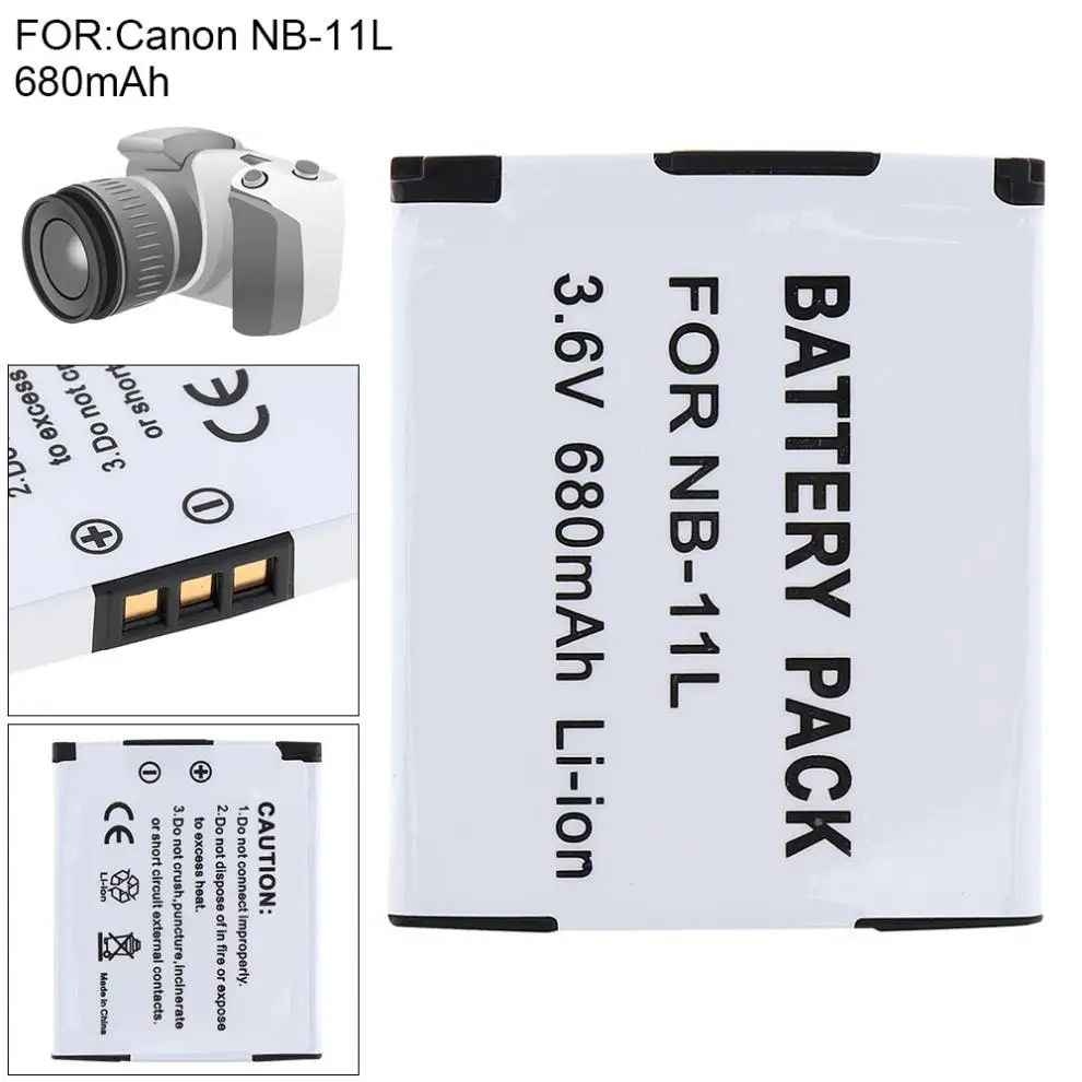 

NB-11L Battery NB 11L NB11L Camera Battery 680mAh 3.6V For Canon A2600 A3500 A4000IS IXUS 125 132 140 240 245 265 155 HS