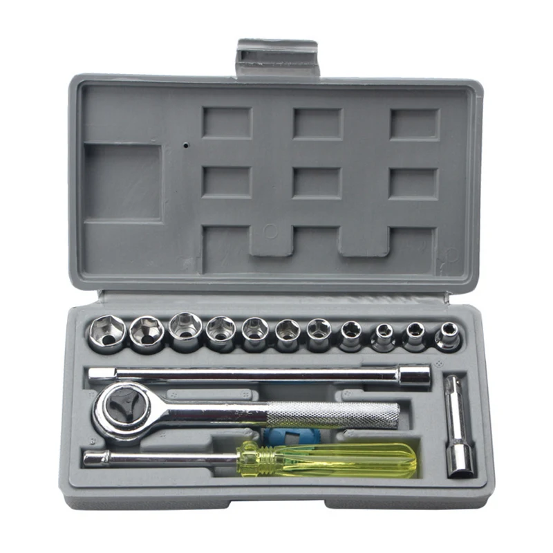 

17pcs/set Hexagonal Sleeve Nut Wrench Set Hardware Repairing Tool Set TN88