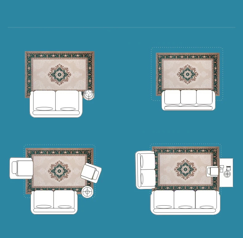 Королевский ковер в средиземноморском стиле для гостиной, спальни, украшения для дома, модный коврик для двери, коврик для дома