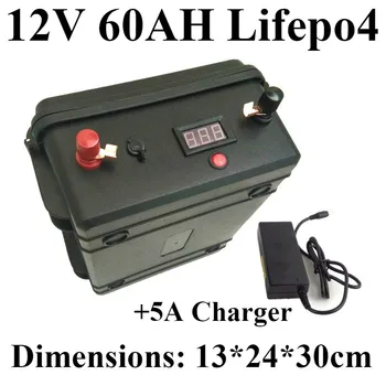 

Maintenance-free Long life 750W 12V lifepo4 battery +5A Charger LED voltage display for Golf cart electric car ship motor LED EV