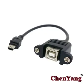 

Jimier 10pcs/lot USB 2.0 Mini Male to B Type Female OTG Host Cable
