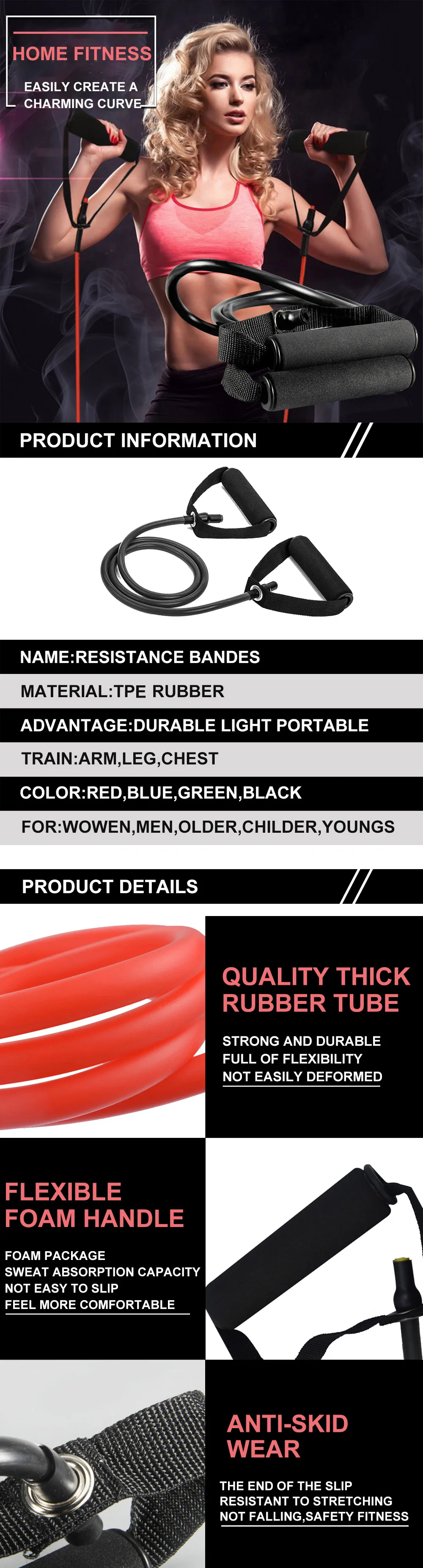 Yoga Pull Rope Resistance Fitness Bands