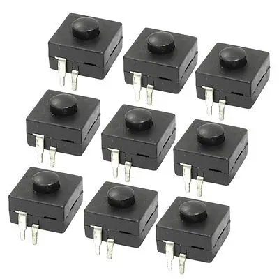 

DC 50V 0.5A 2 Pin круглая кнопка, квадратная лампа черного цвета
