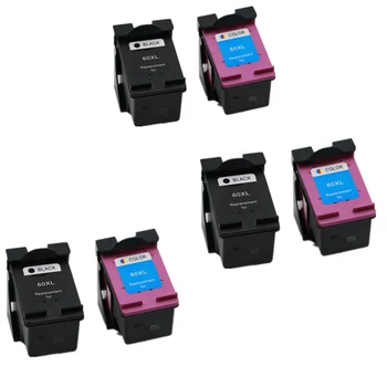 

6pcs for HP 60XL 60 Ink Cartridge ( CC641WN, CC644WN ) for HP Deskjet D2530 D2545 F2430 F4224 F4440 F4480 ENVY120 C4650 C4680