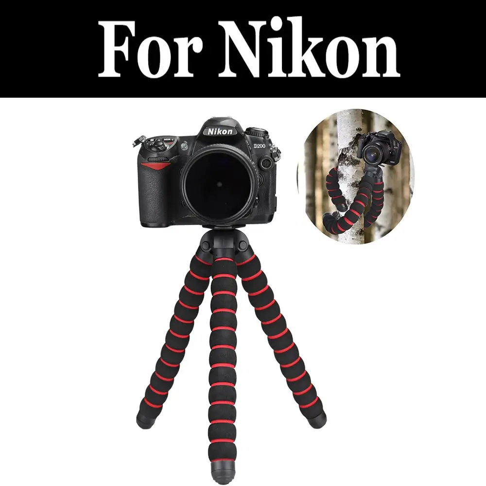 Гибкий губчатый штатив-Осьминог Shoot кронштейн для Nikon D5100 D5200 D5300 D5500 D5600 D600 D610 D7000 D7100