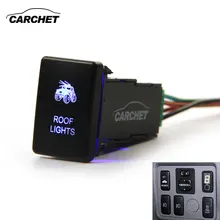 CARCHET Roof Lights Switch for TOYOTA Push Switch Laser Backlit ROOF LIGHTS Blue LED Light ON/OFF Toggle Switch Replacement Part
