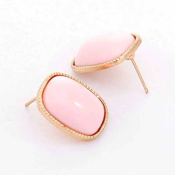 

1pair fashion women Girl Lovely Cute Chic Pink White Jewelry Ear Studs Earrings