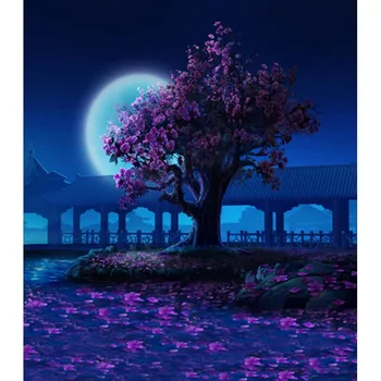 

Fotografia flower blooming night background thin vinyl Photo backdrops for photo studio photography props backgrounds CM-6832