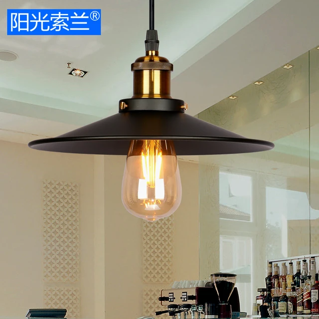 vintage pendant light loft pendant lamp hanging lamp black lampshade