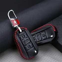 Автомобиль Smart Key чехол для Peugeot 206 207 2008 308 3008 2017 301 407 508 408 107 106 Rcz кольцо для ключей кожаные аксессуары оболочки