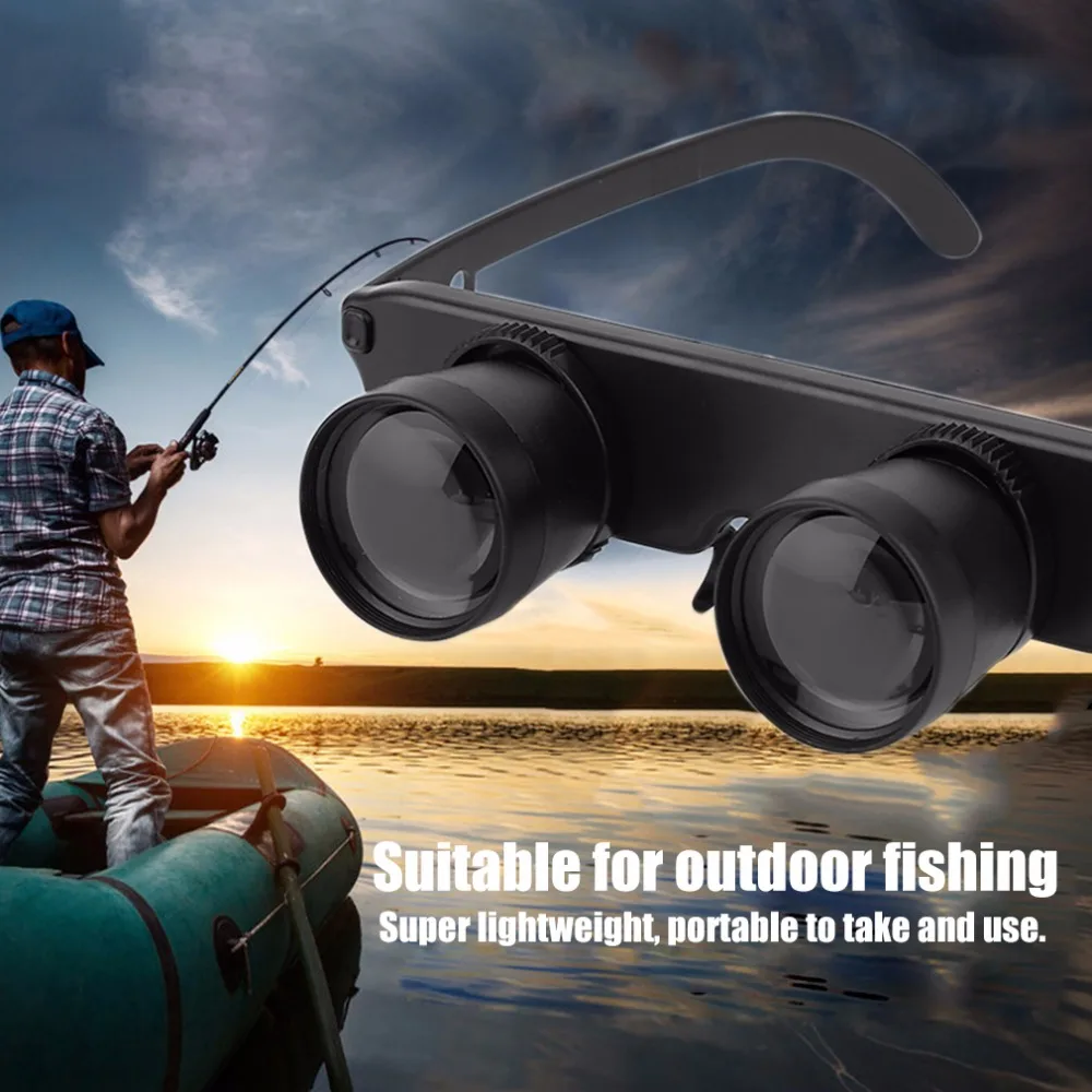 Best 3X28 Double Eye Glasses Style Outdoor Fishing Binocular Optics