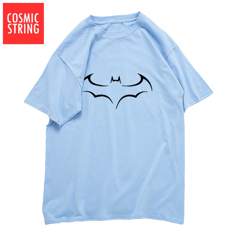 COSMIC STRING, хлопок, Мужская футболка, повседневная, короткий рукав, футболка для мужчин, с принтом Бэтмена, Мужская футболка с круглым вырезом, Мужская футболка - Цвет: BBA0111AT-QLAN
