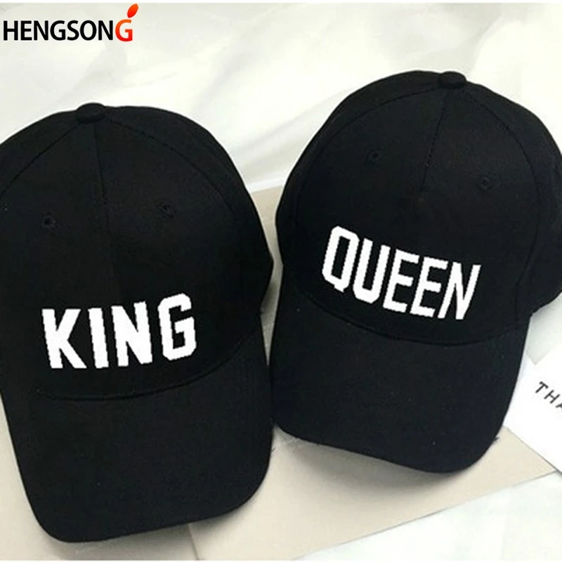 Бейсболки KING QUEEN в стиле хип хоп с буквенным принтом для мужчин и женщин|Мужские