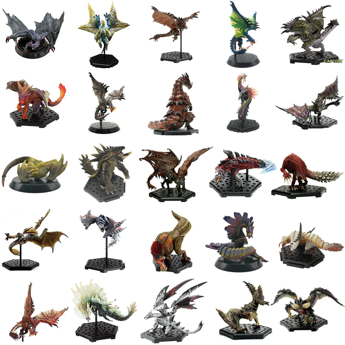 25PCS Japan Anime Monster Hunter XX Figure PVC Models Hot Dragon Action Figure Decoration Toy Model Collection 25PCS Japan Anime Monster Hunter XX Figure PVC Models Hot Dragon Action Figure Decoration Toy Model Collection