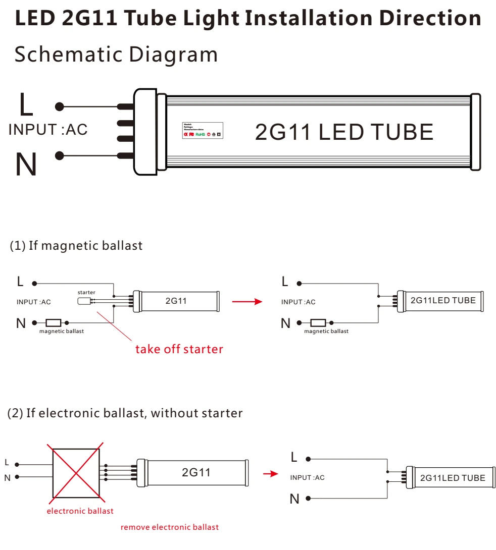 2g11 Светодиодная ламповая лампа 2g11 PLL Лампа PL bar 4pin Epistar SMD диффузное покрытие 9 Вт 12 Вт 14 Вт 15 Вт 18 Вт AC96-265V холодный белый теплый белый