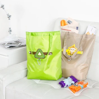 

Cartoon Foldable Shopping Bag Tote Pouch Portable Reusable Grocery Storage Bag for Ladies Shoulder Bag