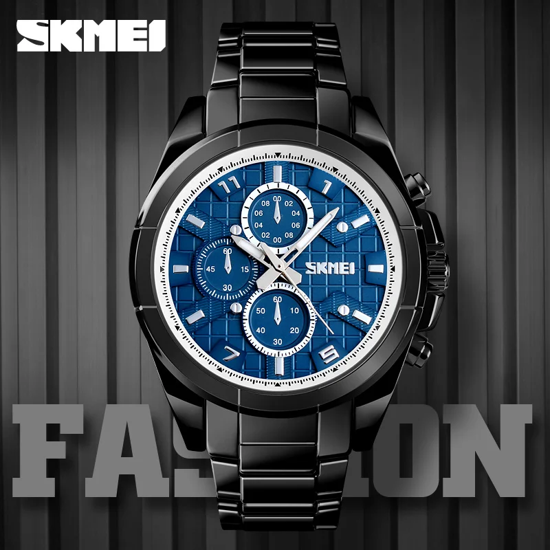 

Men Watches SKMEI Brand Fashion Luxury Business Waterproof Stainless Steel Male Quartz Wristwatches Clock Relogio Masculino