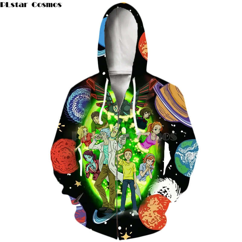2019 New 3D Rick And Morty Hoodies Sweatshirt Men Women Funny Cartoon Print Hoodie Starry sky shirt  Harajuku Hip Hop Street-5