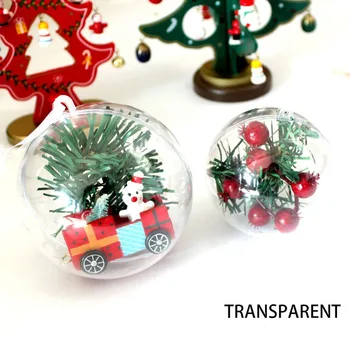 

75pcs 4/5cm Clear Christmas Decoration Hanging Ball Baubles Round Bauble Ornament Xmas Tree Home Decor Christmas Tree Xma