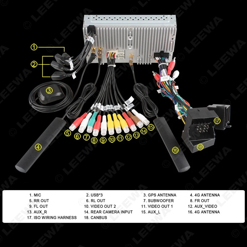 Discount LEEWA 8inch Android 6.0 (64bit) DDR3 2G/16G/4G LTE Car DVD GPS Radio For VW Golf 5/6/Polo/Passat/Jetta/Tiguan/Touran #CA4560 5