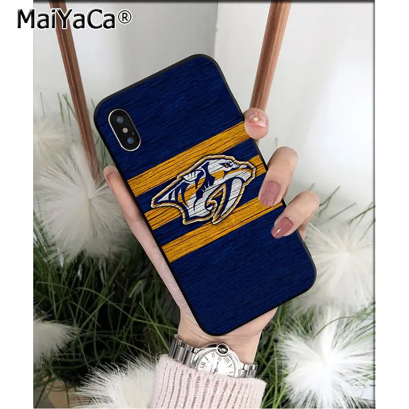 MaiYaCa Nashville Predators ТПУ Мягкие аксессуары для телефонов чехол для телефона для iPhone 5 5Sx 6 7 7plus 8 8Plus X XS MAX XR