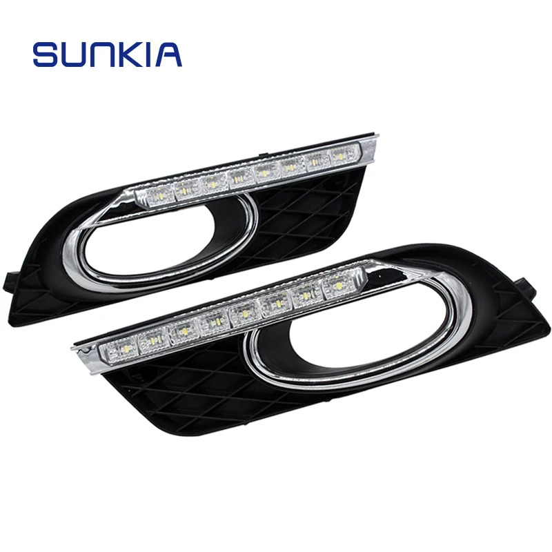 

SUNKIA DRL LED Daytime Running Light For Honda Civic 2011-2015 With Yellow Color Turning Signal Lamp 12V Day Light