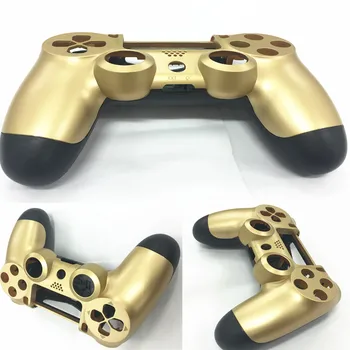 

Front+Back Housing Replace Shell Case Upper Under Cover Protector Skin for PlayStation 4 PS4 Gaming Controller Golden Color