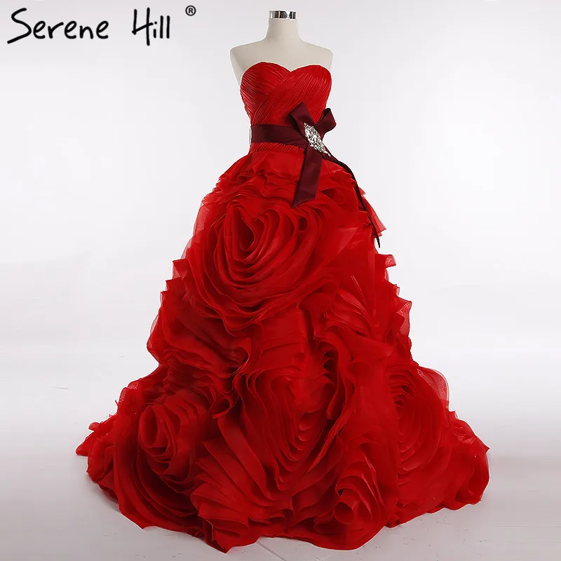 Flash Sale Red Fashion Sexy Rose Flowers Wedding Dresses