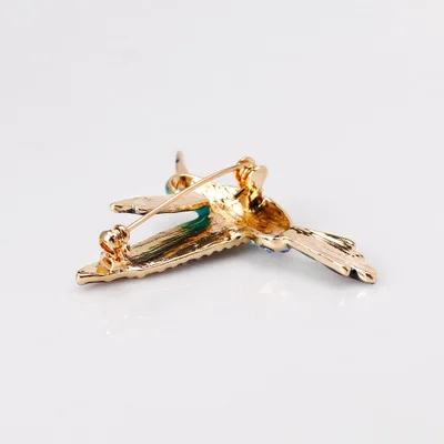 Funmor Bird Brooch Enamel Pin Crystal Jewelry For Women Men Suit Bag Scarf Accessories Party Wedding Ornaments Gifts Zinc Alloy