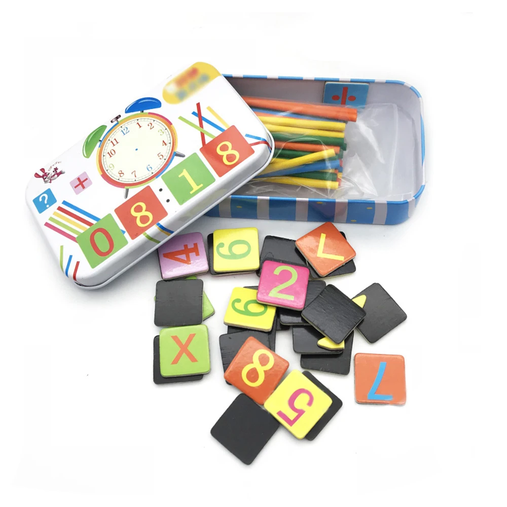 Baby Math Toy Wooden Stick Mathematics Puzzle Mathematics