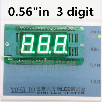 

0.56 inch Pure green 3 digit LED Display Module 0.56" 0.56in DIP digital tube Common cathode 7 Segment 3 Digital LED Display