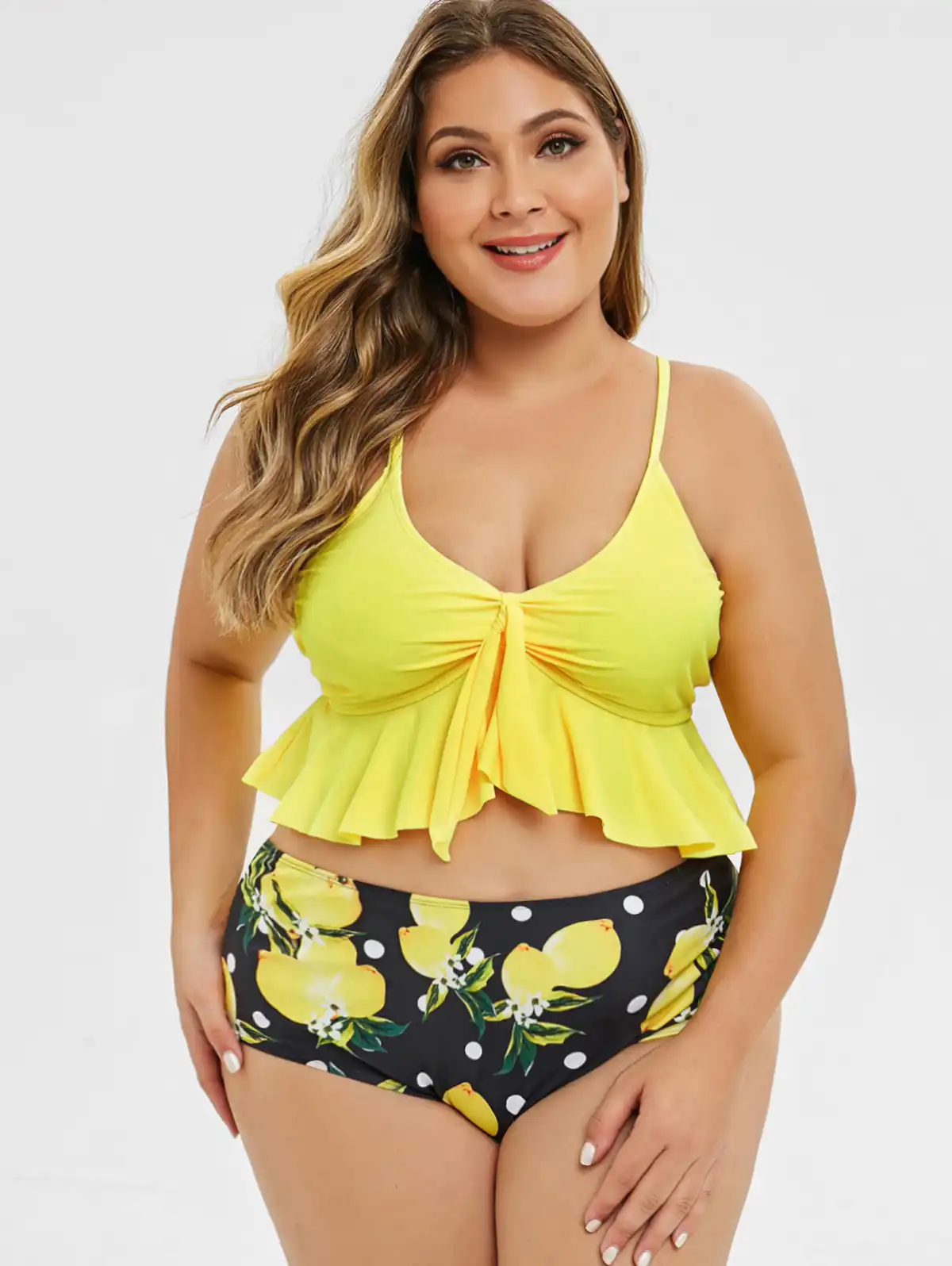 plus size lemon bathing suit