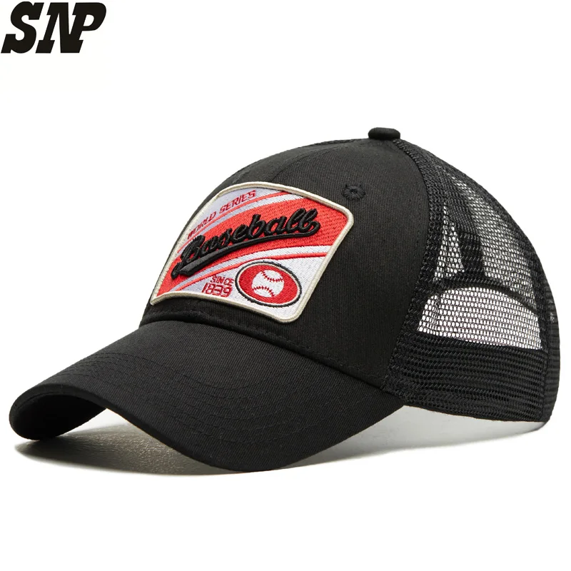 SNP сетчатая бейсболка, кепка для мужчин, Кепка с вентилируемым козырьком, летняя Женская Спортивная повседневная Регулируемая Мужская сетчатая шапка