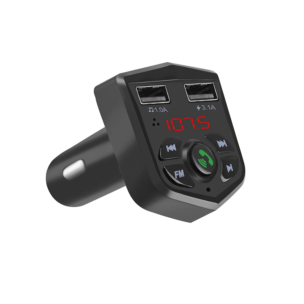 

Car MP3 Player FM transmitter Multifunctional Hands-free call Car Bluetooth player USB Car Charger Support TF Card U disk