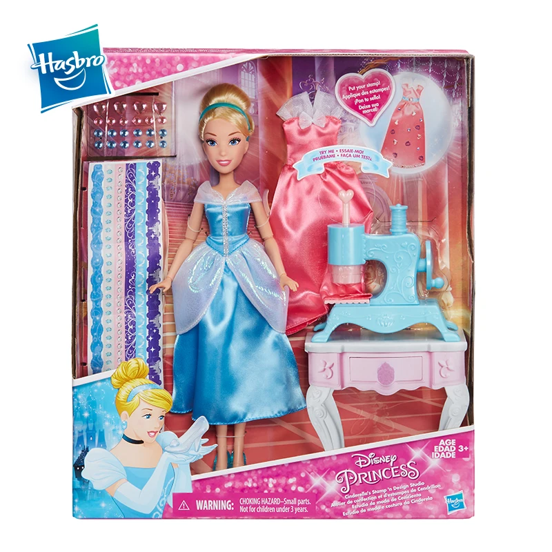 Hasbro disney Princess Cinderellas Stamp N design Studio настраиваемые игрушки для одежды рождественские подарки, куклы для девочек