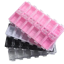4pcs Cosmetic Case 12 Compartments PC Clear Plastic Container Case for for Cosmetic Creams and Skin Care Products Makeup Box