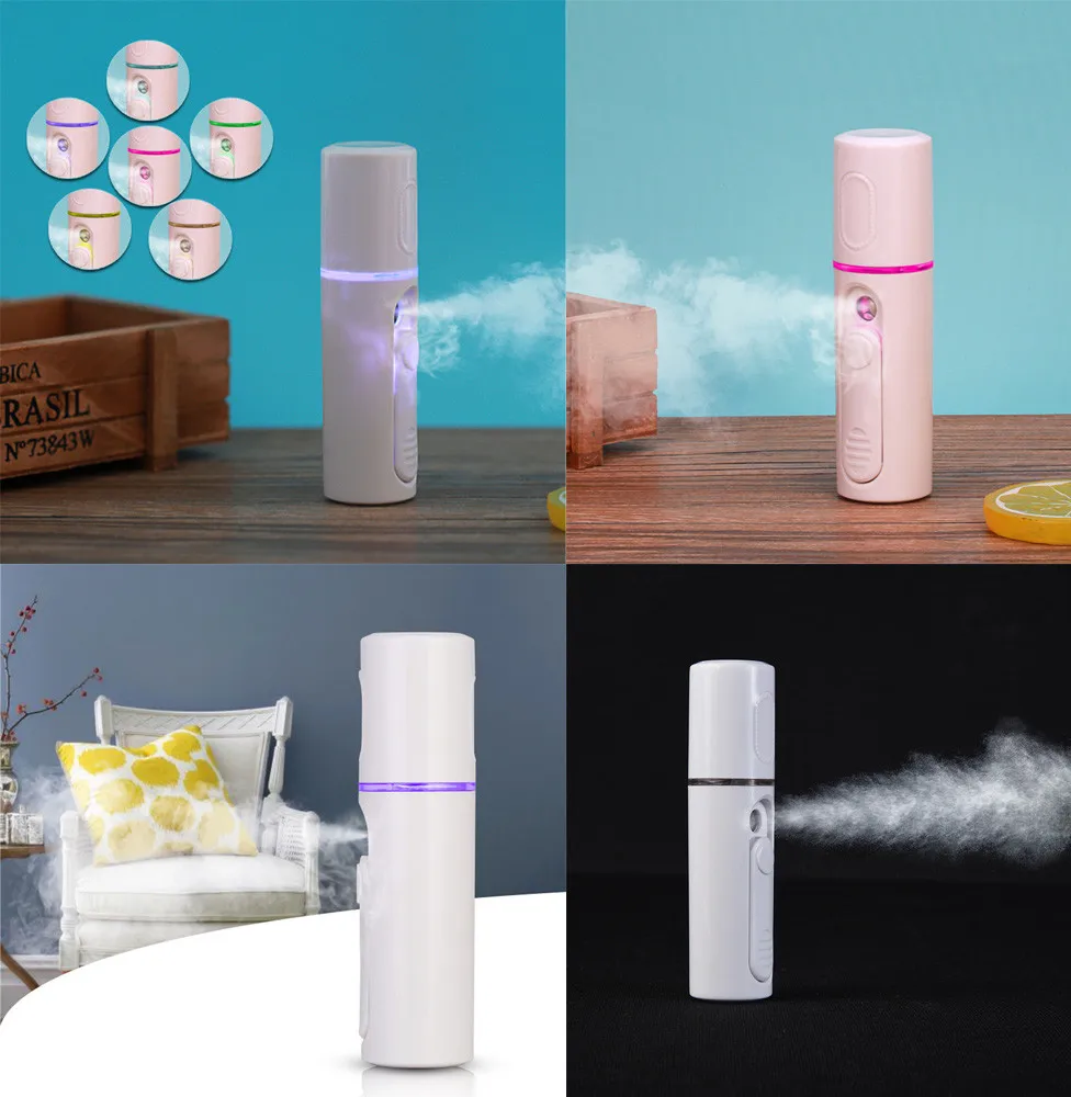 

20ml mini portable nano atomization water meter color automatic LED home USB aroma humidifier desktop office