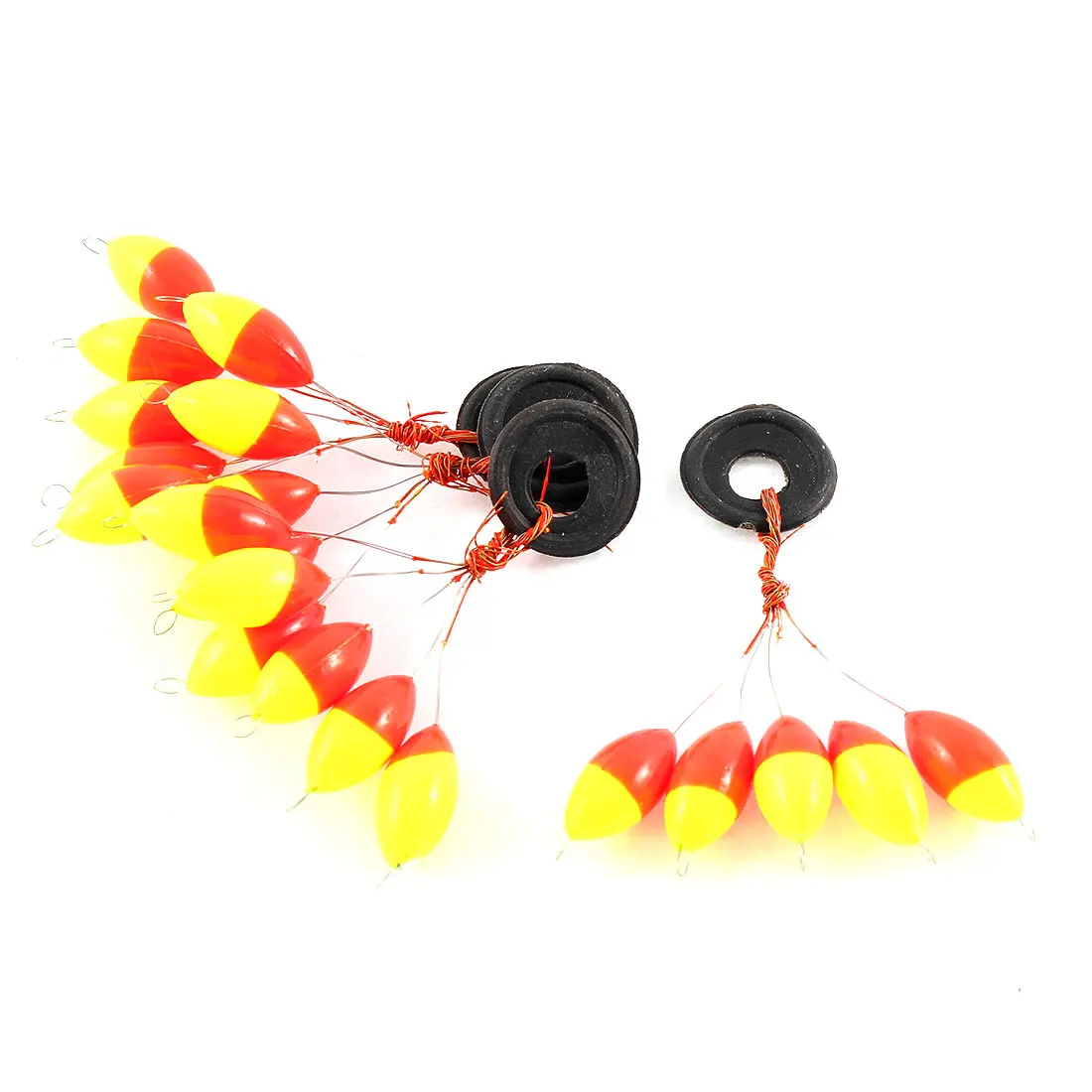 Buy 4Pcs Yellow Red Plastic Bead Fishing Floater