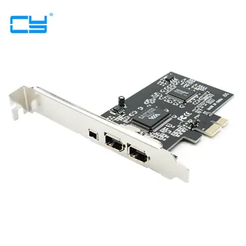 

NEW PCIe with 6Pins PCI-E FIREWIRE 400 IEEE 1394 CARD VIA CHIPSET WORK WIN7 MAC OS pci-e to 1394 a b WITH CABLE