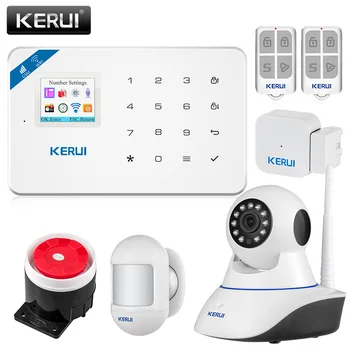 

KERUI W18 wireless WiFi GSM alarm system home security alarm system with PIR motion sensor IP camera