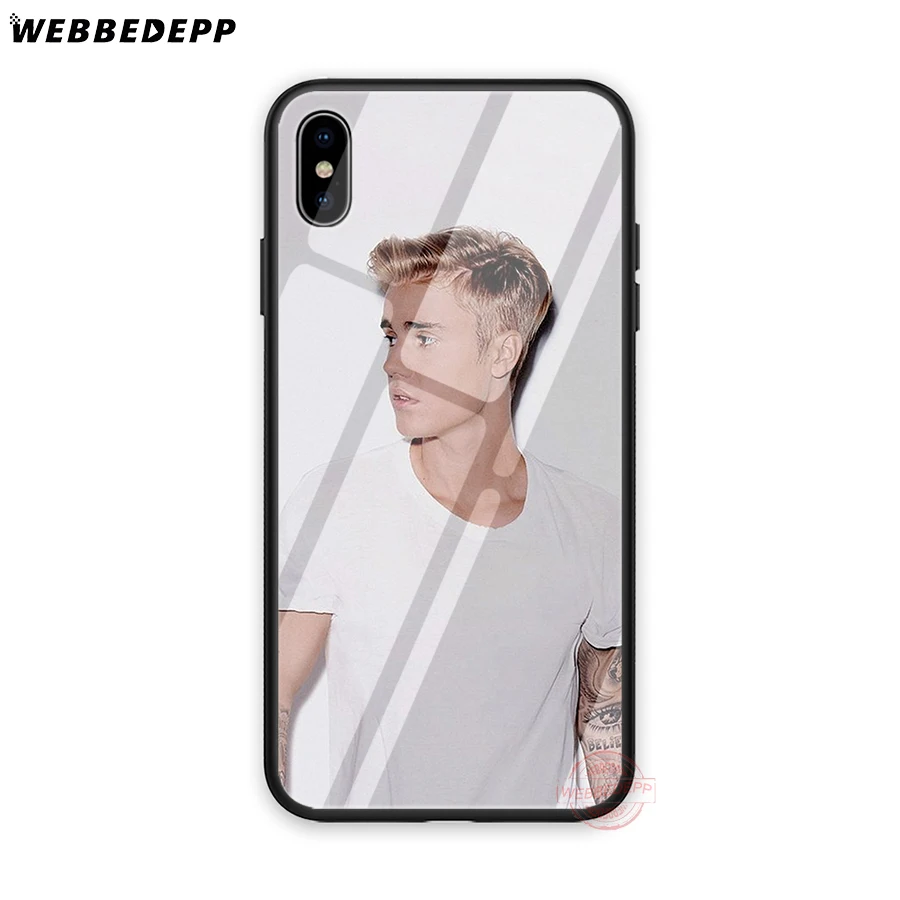 WEBBEDEPP Justin Bieber Purpose Super Tempered Glass Phone Case for Apple iPhone XS Max XR X 8 7 6S Plus 5S SE Cover