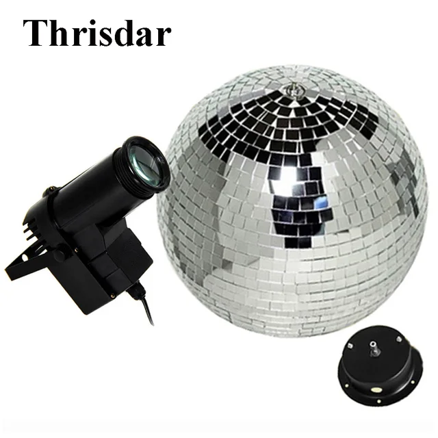 Thrisdar D15 20 25CM Rotating Reflective Mirror Ball With Motor + 10W